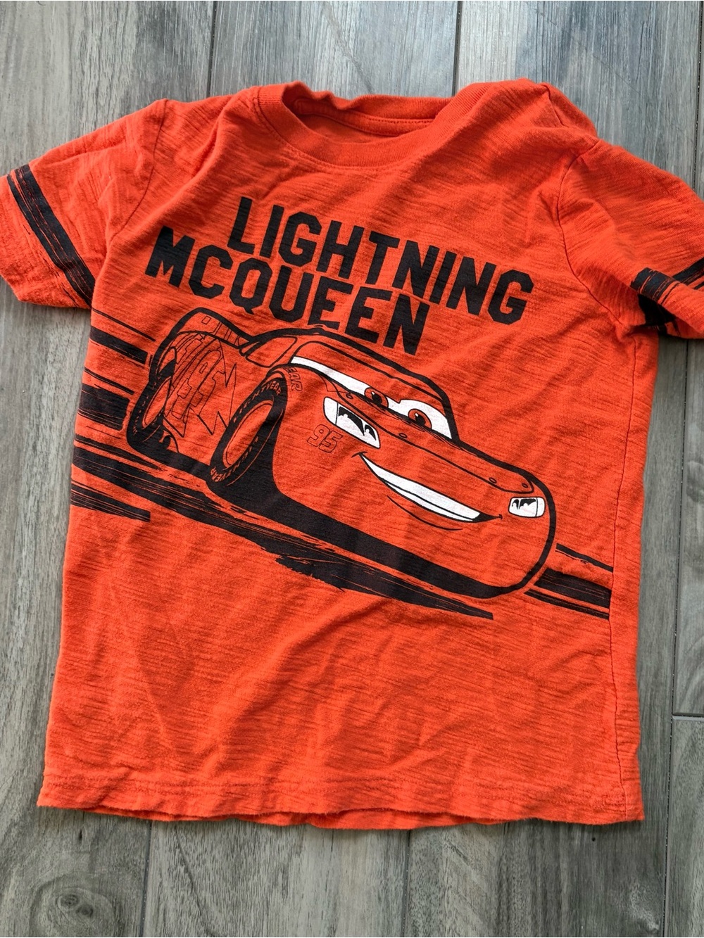 Disney Orange Lightning McQueen Graphic Tee